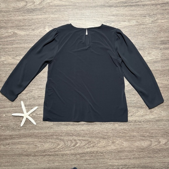 Ann Taylor Women’s Black Pleated Front Blouse, Size Small - Picture 5 of 8